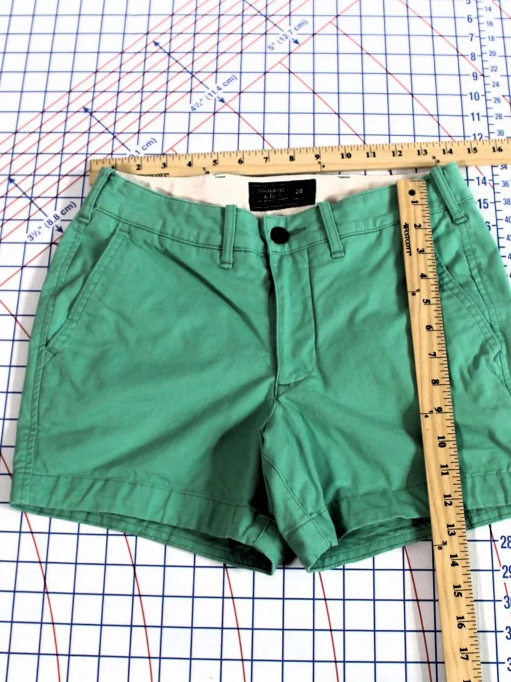 Abercrombie & Fitch Green Stretch Cotton 4.5